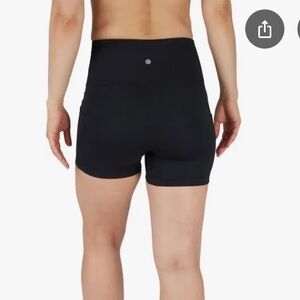Yogalicious Lux Black Biker Booty Shorts